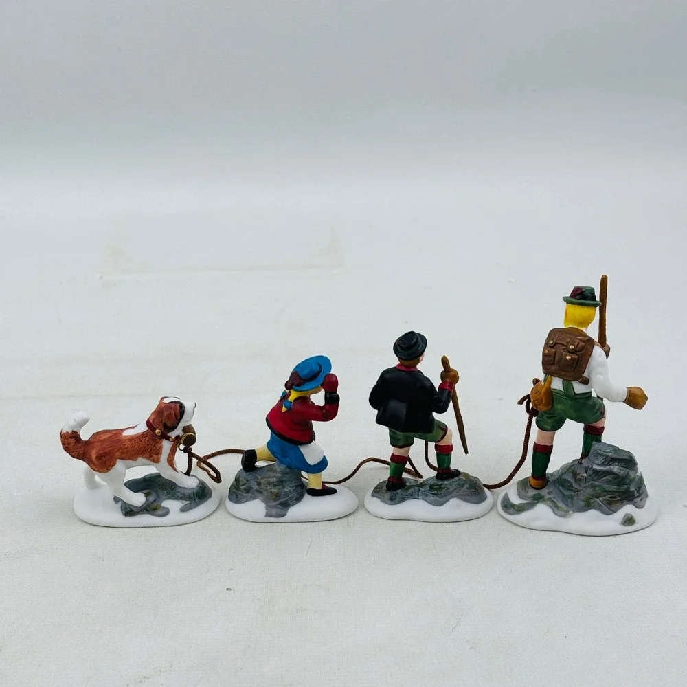 Department 56 Climb Every Mountain Set‎ of 4 Figurines Alpine Village 5613-8